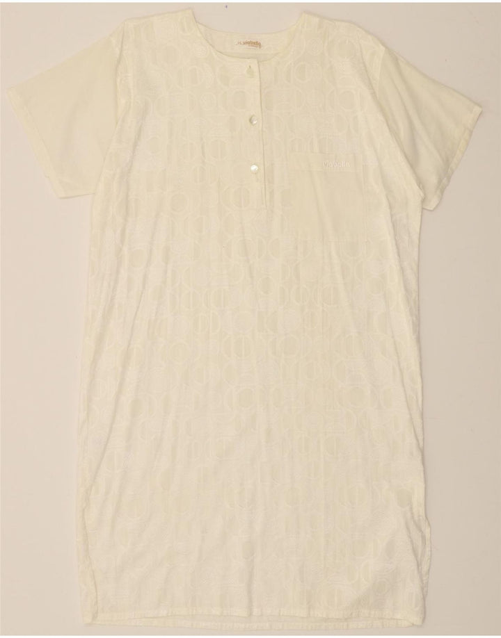 VINTAGE Womens Tent Dress IT 44 Medium Beige Cotton Vintage Vintage and Second-Hand Vintage from Messina Hembry 
