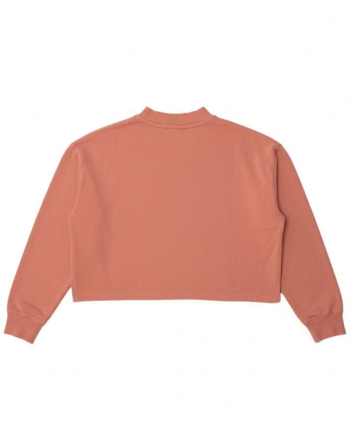 CHAMPION Suéter feminino cropped UK 16 grande algodão rosa