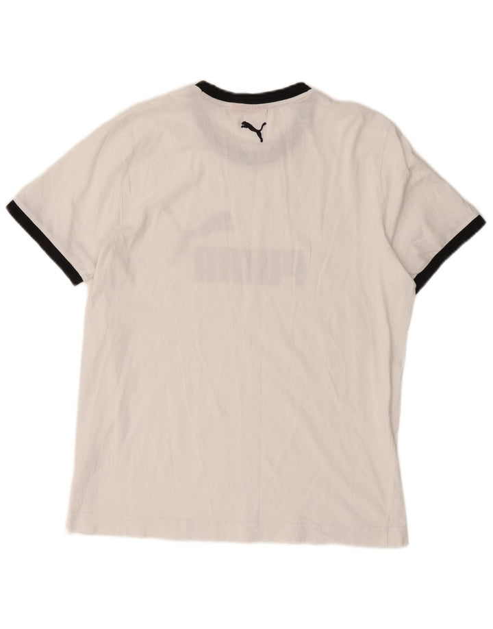 Puma Herre Grafisk T-Shirt Top Medium Hvid