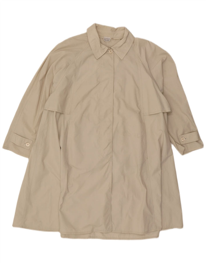 Andrea Mare Womens Loose Fit Trench Coat UK 14 Medium Beige Polyester