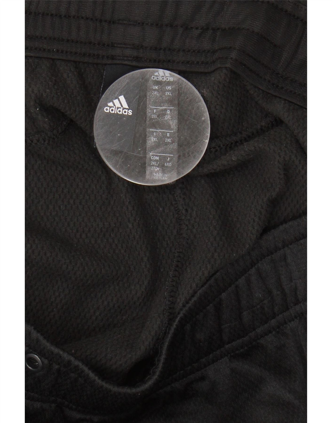 ADIDAS Mens Tracksuit Trousers Joggers 2XL Black Polyester Vintage Adidas and Second-Hand Adidas from Messina Hembry 