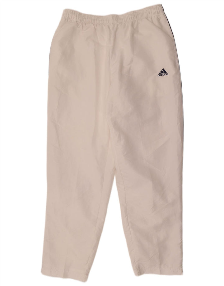 Adidas Mens Tracksuit Trousers Large White Polyester