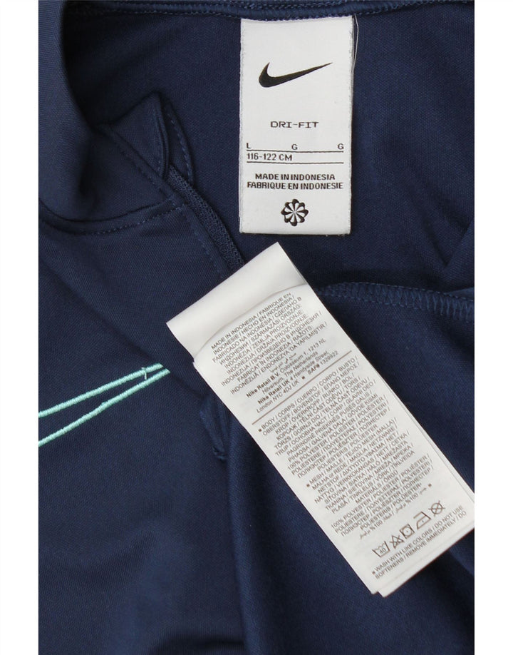 Nike Boys Dri Fit Pullover Træningsdragt Top 12-13 år Stor Marineblå
