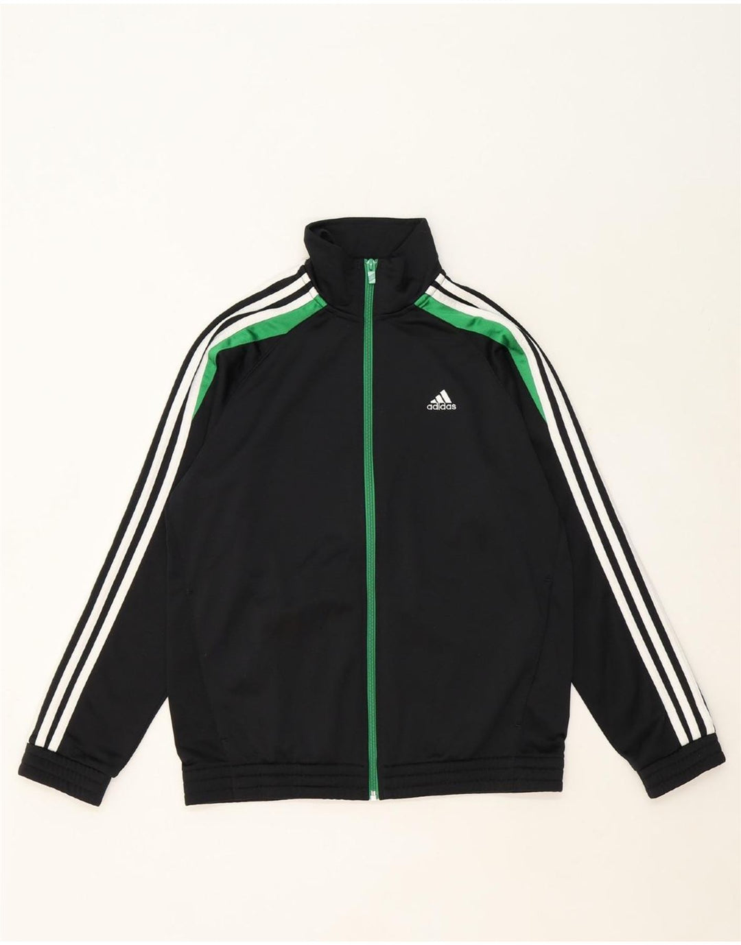 ADIDAS Boys Tracksuit Top Jacket 13-14 Years Black Polyester Vintage Adidas and Second-Hand Adidas from Messina Hembry 