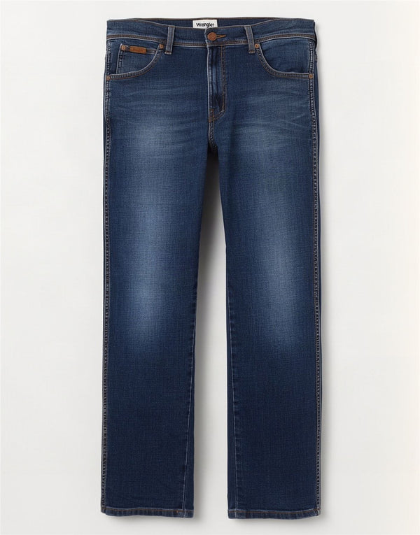 Jeans dritti da uomo Wrangler Texas W34 L32 cotone blu navy