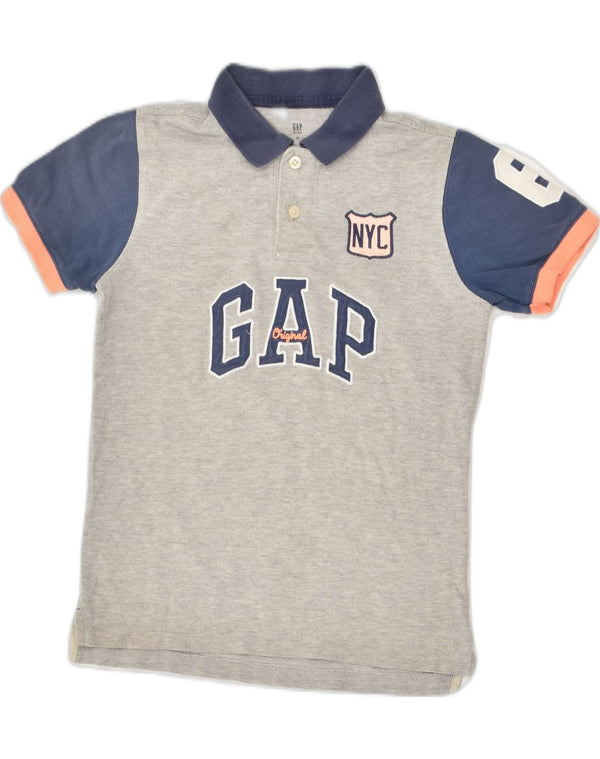 GAP Boys NYC poloshirt 11-12 år Medium Grey Colourblock Bomuld