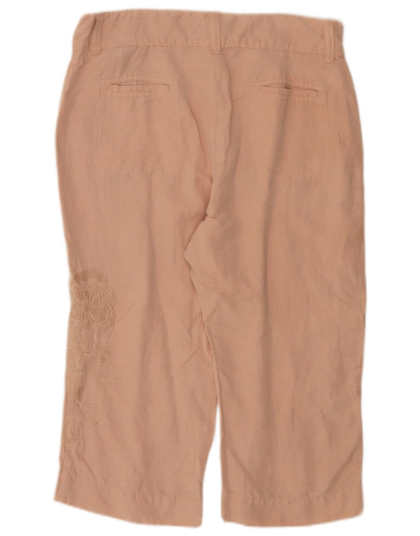 Marks & Spencer Pantalones Capri para Mujer Reino Unido 14 Grande W34 L20 Rosa Floral