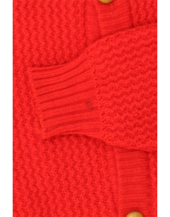 Maglione cardigan da uomo vintage rosso medio
