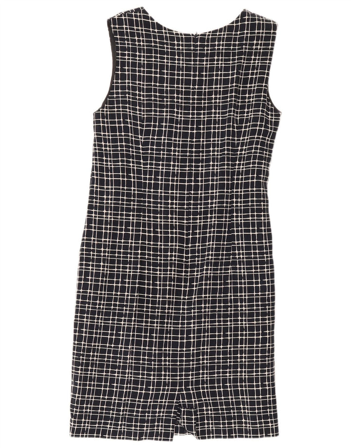 Libra Robe fourreau sans manches pour femme UK 44 en coton à carreaux bleu marine moyen