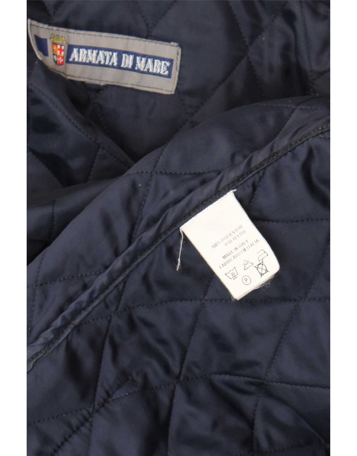Giacca trapuntata da uomo Armata Di Mare UK 40 Large in poliestere blu navy