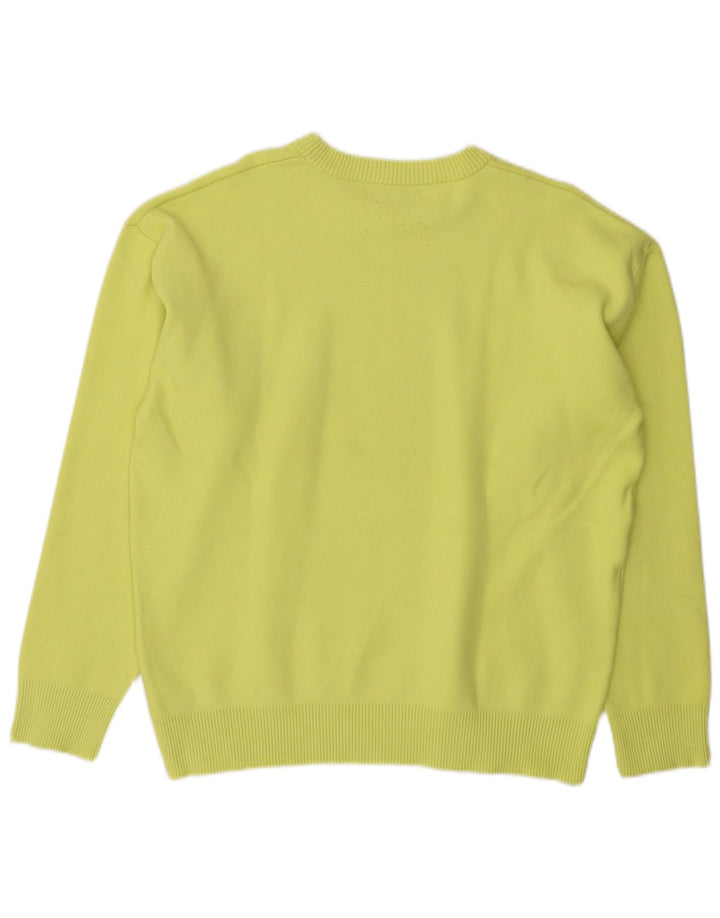 Zara Mens Boat Neck Jumper Sweater Large Green Viscose