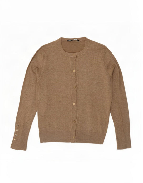 Zara Damen-Cardigan-Pullover UK 10 Small Beige