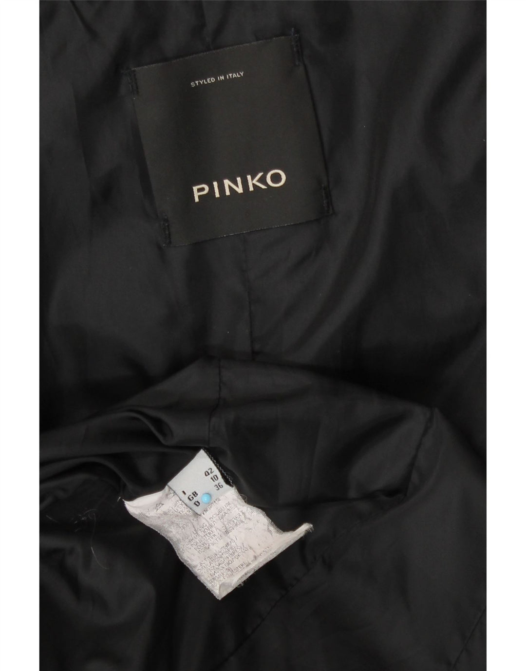 Giacca imbottita con cappuccio da donna Pinko UK 10 piccola poliestere nero