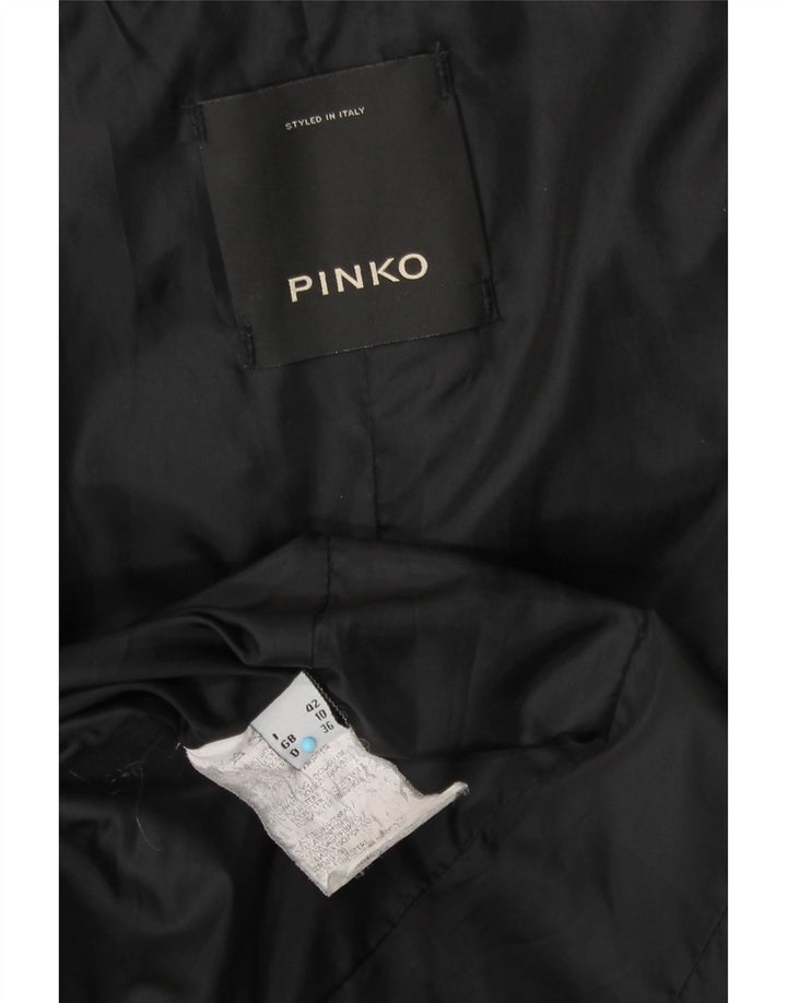 Giacca imbottita con cappuccio da donna Pinko UK 10 piccola poliestere nero