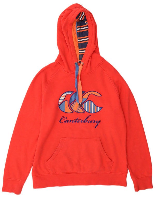 Canterbury Dame Uglies Grafisk Hoodie Jumper UK 14 Medium Rød Bomuld