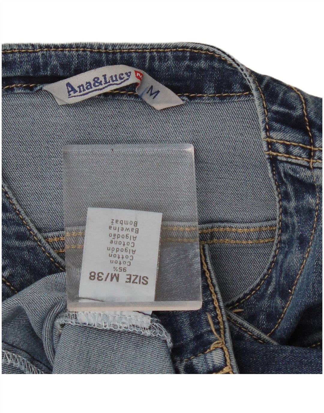 Vintage Womens Crop Denim Jacket UK 12 Medium Navy Blue Cotton