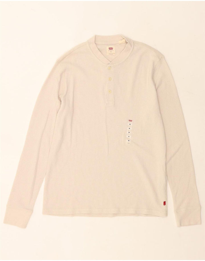 Levi's Mens Standard Top Long Sleeve Medium Beige Cotton