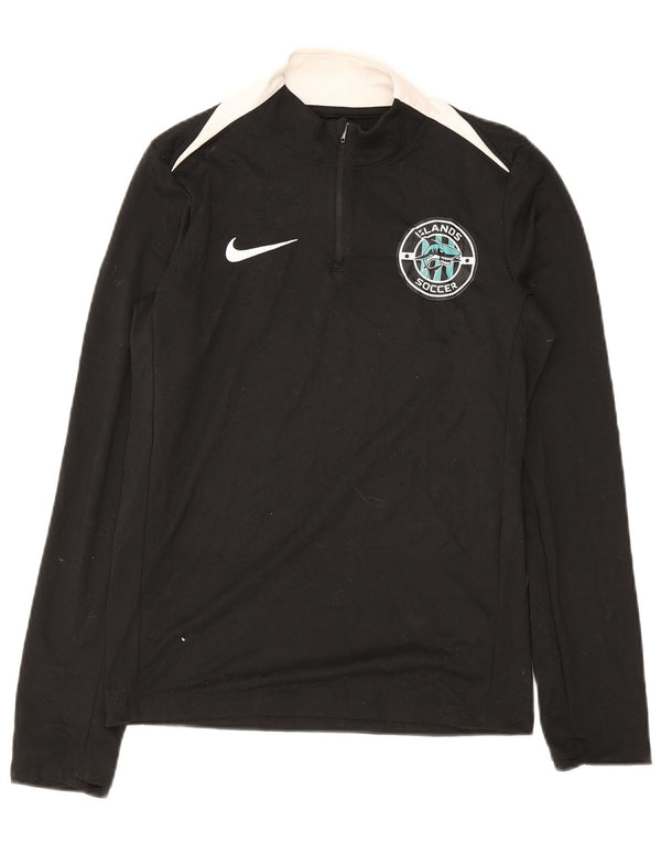 Nike Haut de survêtement à col zippé pour homme Noir Colorblock Taille S