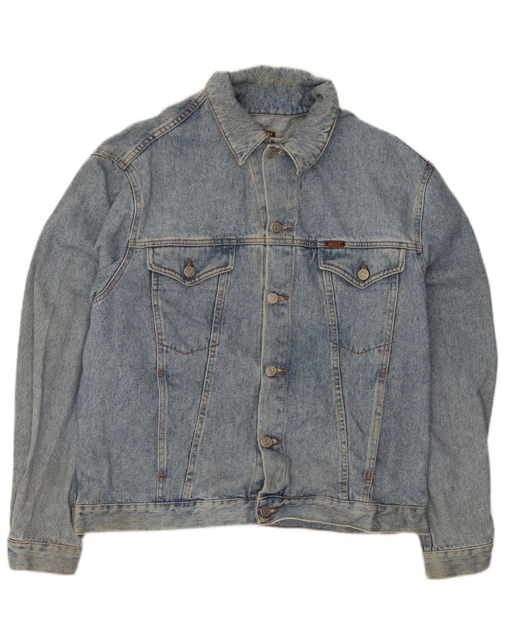 Rifle Mens Denim Jacket UK 38 Medium Blue Cotton