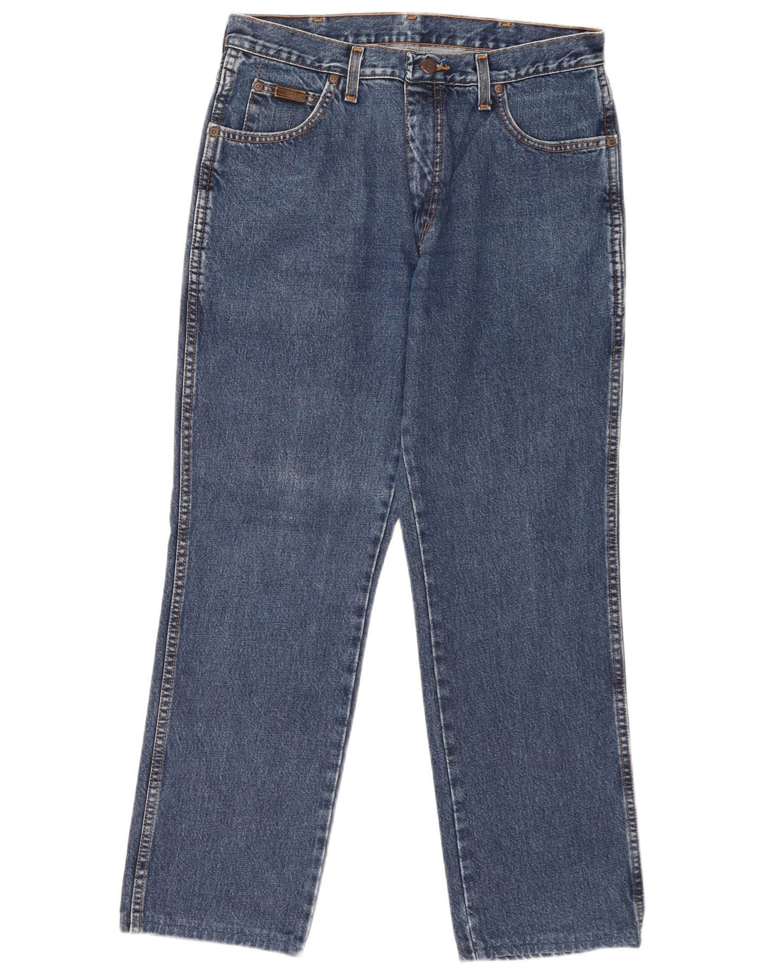 Wrangler Mens Texas Straight Jeans W34 L29 Blue Cotton