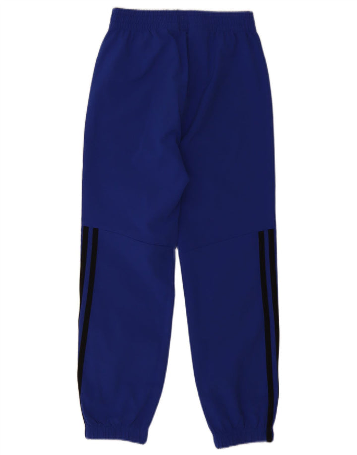 Adidas Boys Tracksuit Trousers Joggers 9-10 Years  Blue Polyester
