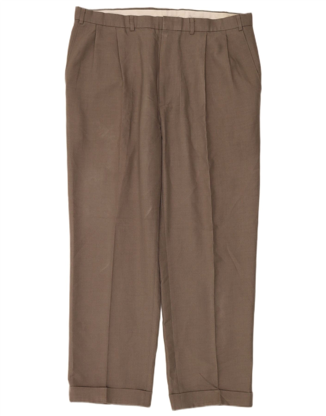 Marks & Spencer Mens St. Michael Pegged Casual Trousers W38 L29 Brown