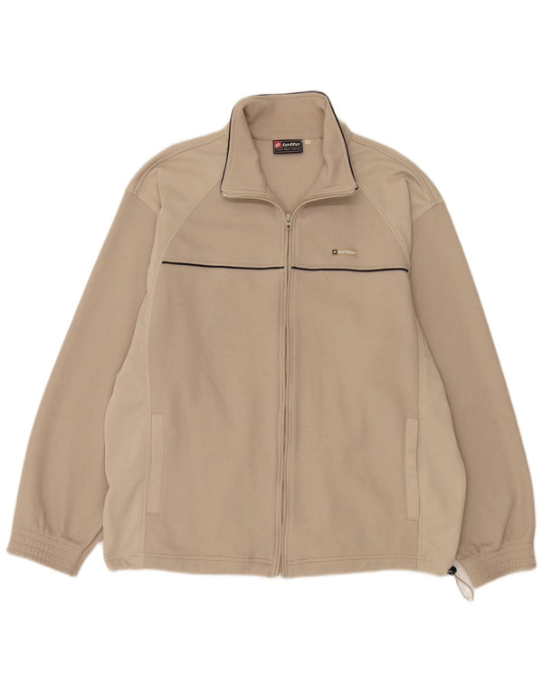 Lotto Mens Tracksuit Top Jacket UK 42/44 XL Beige Polyester