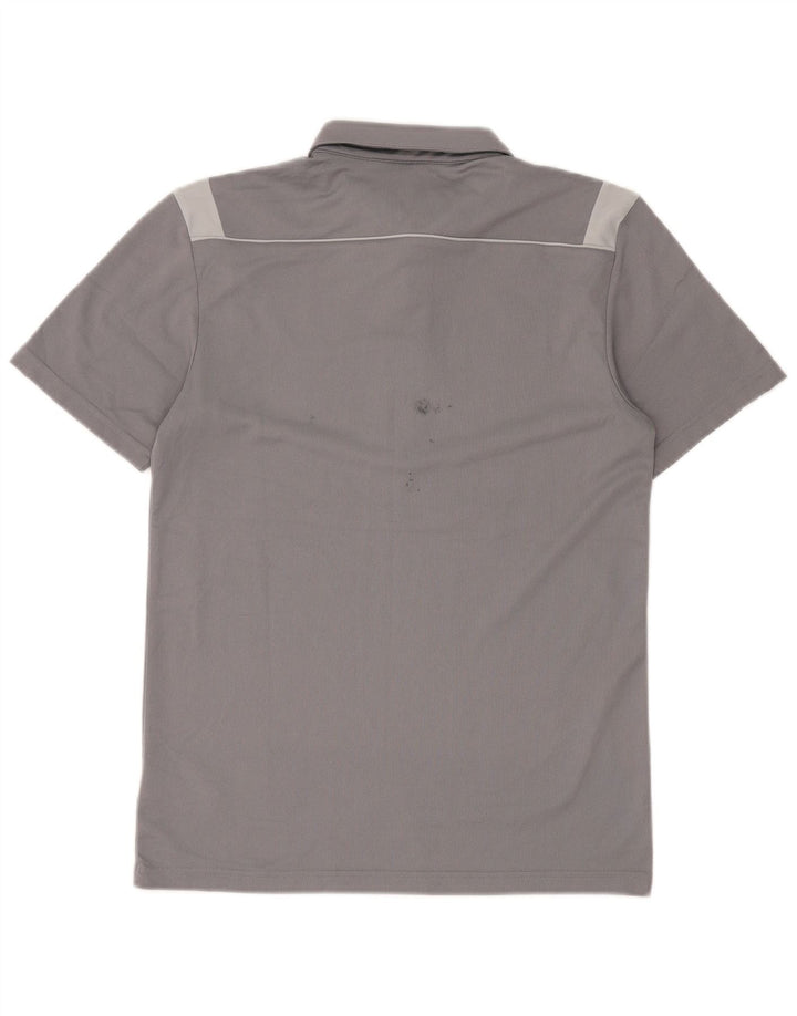 Adidas Mens Climalite Polo Shirt Small Grey Colourblock Polyester