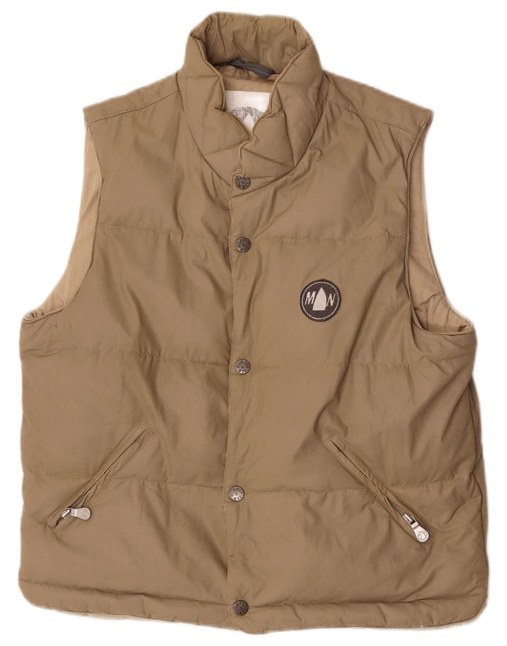 Murphy & Nye Herre Polstret Gilet UK 36 Small Beige Nylon