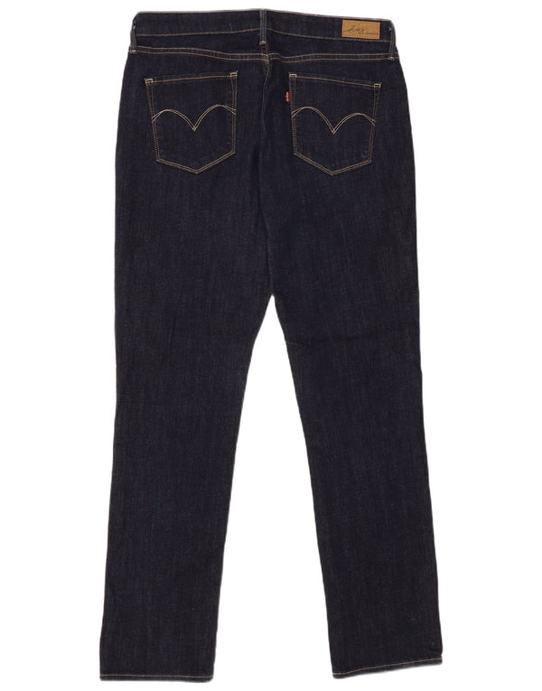 Levi's Womens Demi Curve Classic Fit Slim Jeans W32 L32 Navy Blue Cotton