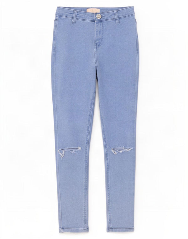 Lipsy Girls Distressed Skinny Farmer 10-11 év W24 L24 kék pamut