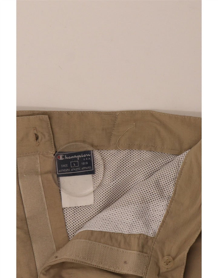 Champion Mens Swimming Shorts Large  Beige Striped
