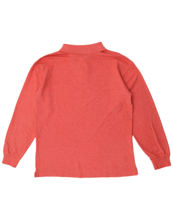 Fila Mens Long Sleeve Polo Shirt IT 50 Medium Red Cotton