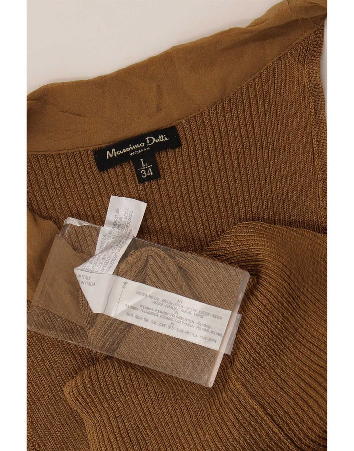 Massimo Dutti női vállfelső UK 14 nagy barna viszkóz