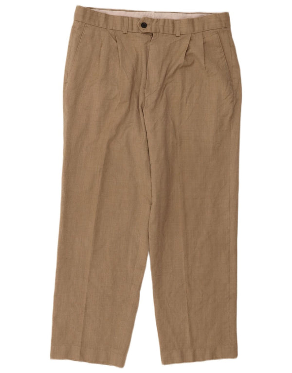Marks & Spencer Herre St. Michael Crop Pegged jakkesætsbukser W32 L26 Beige