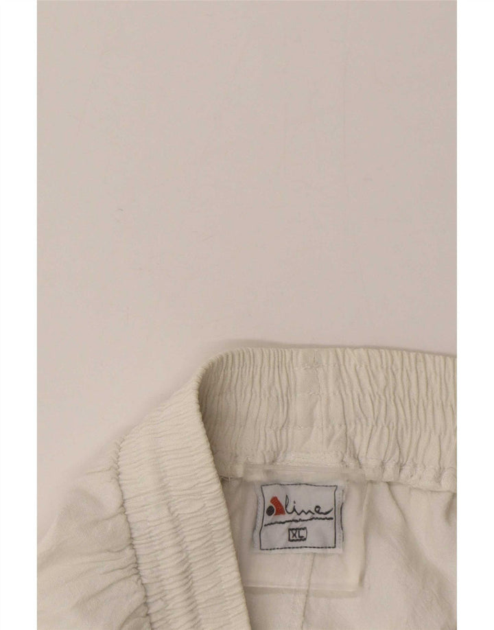 Vintage Mens Sport Shorts XL White Colourblock