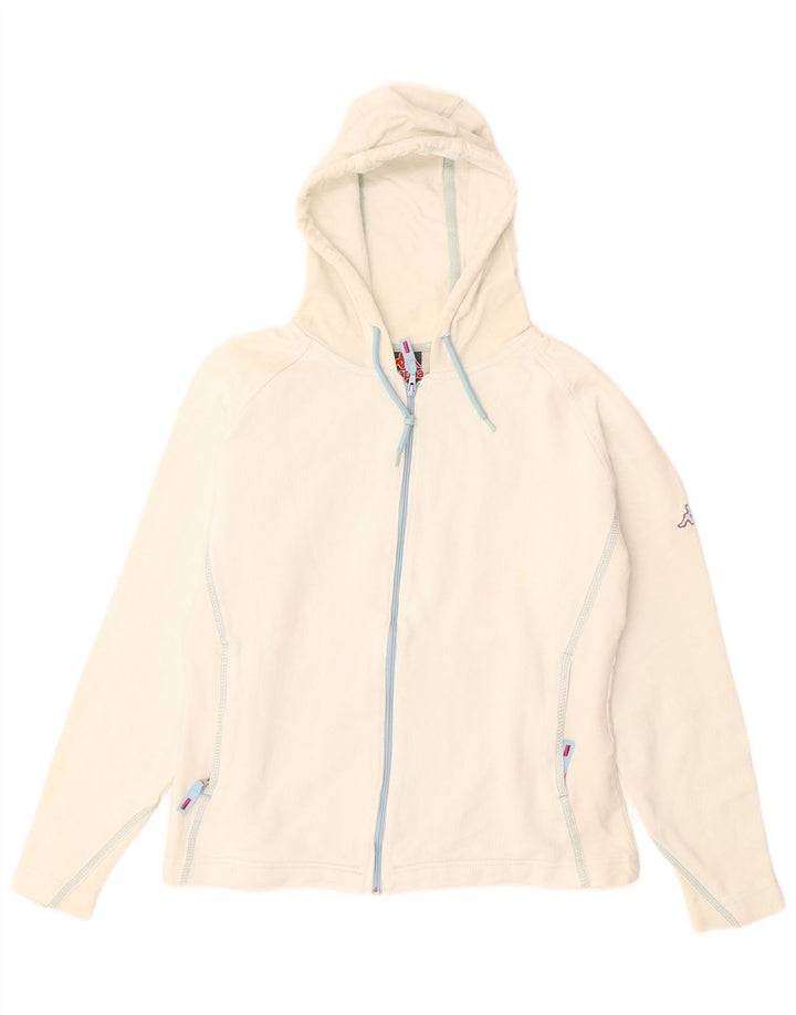 KAPPA hættetrøje til kvinder med lynlås UK 14 Medium White