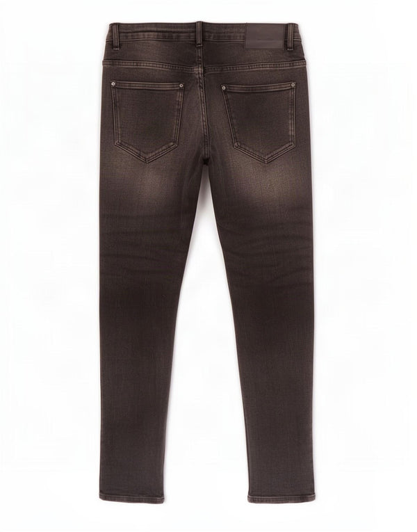 Zara Mens Distressed Skinny Jeans EU 42 Large W32 L32 Black Cotton