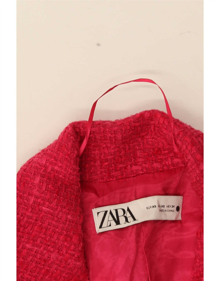 Zweireihiger Blazer für Damen von Zara, Gr. 6, XS, rosa kariert