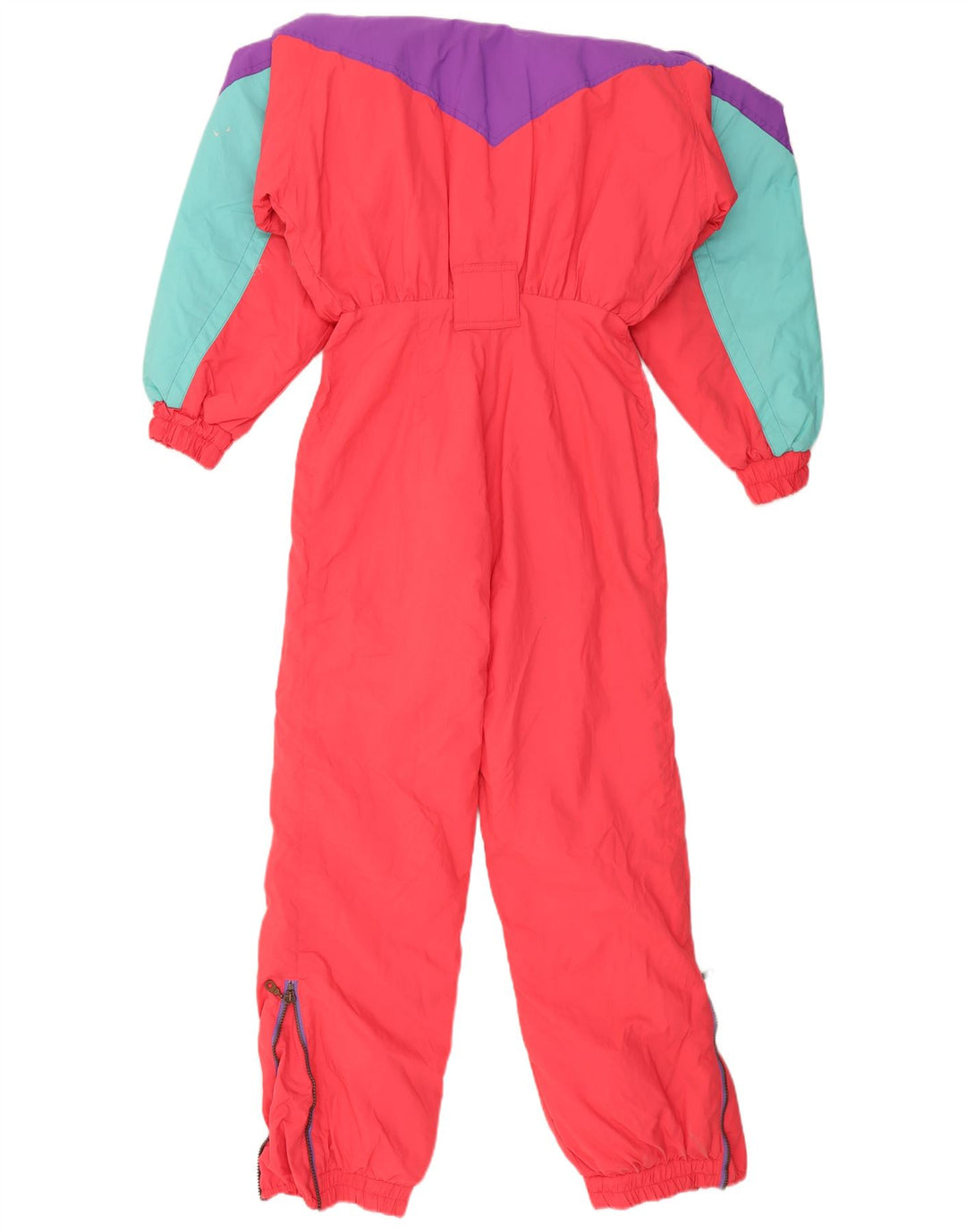 Tuta da sci vintage da donna IT 42 Medium multicolore Colourblock