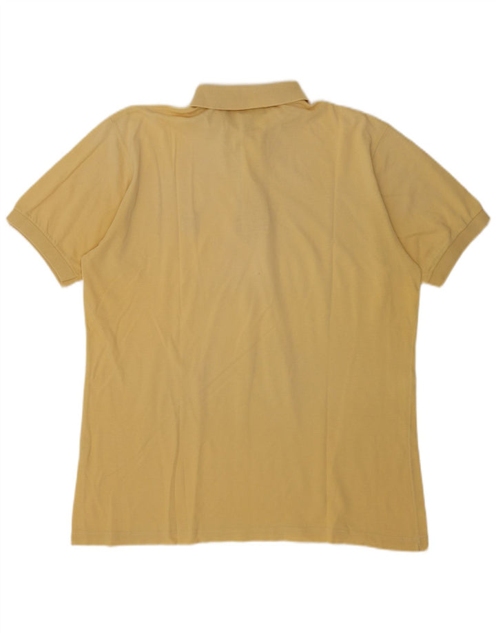 Sergio Tacchini Mens Polo Shirt Large Yellow Cotton