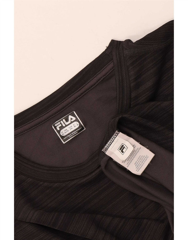 Fila Mens Slim Fit T-Shirt Top 2XL Grey Colourblock Polyester