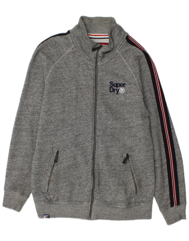 SUPERDRY Træningsdragt til mænd Topjakke Medium Grå Colourblock Bomuld