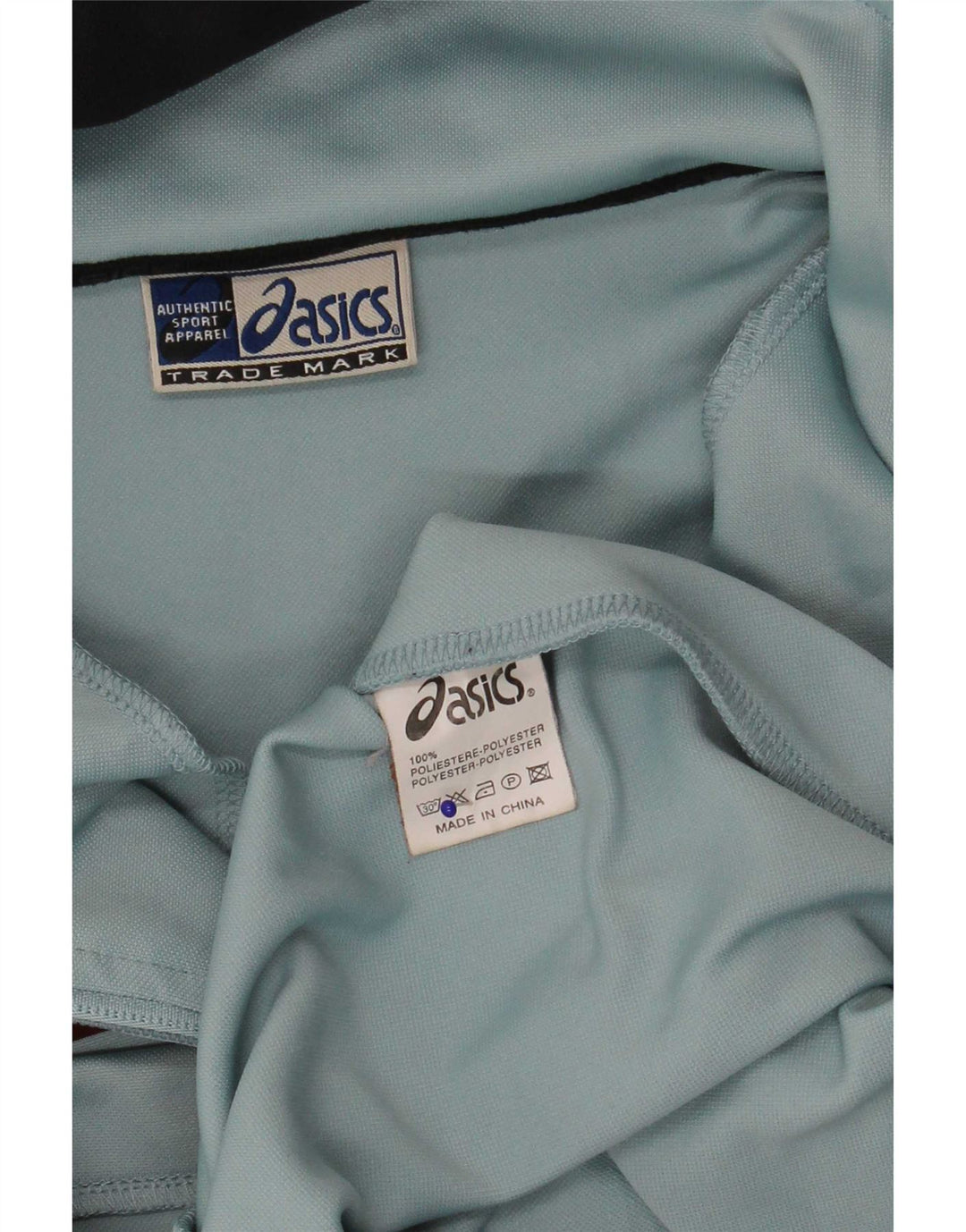 Asics Mens Hooded Tracksuit Top Jacket Small Blue Colourblock Polyester