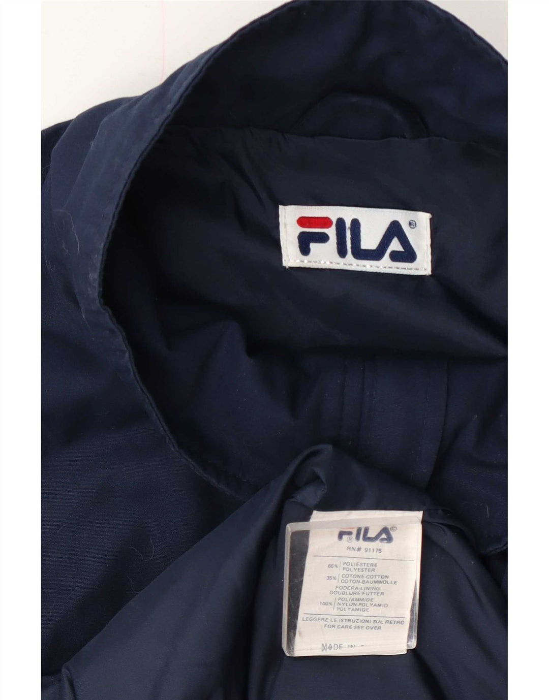 Fila Herren Windjacke UK 40 Large Marineblau Polyester