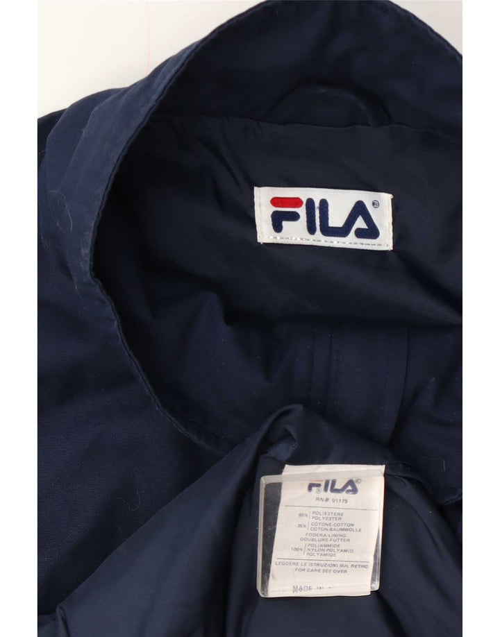 Fila Herren Windjacke UK 40 Large Marineblau Polyester
