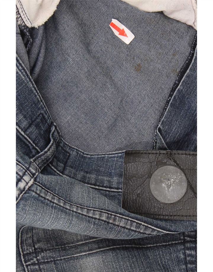 Trussardi Mens Straight Jeans W34 L30 Blue Cotton