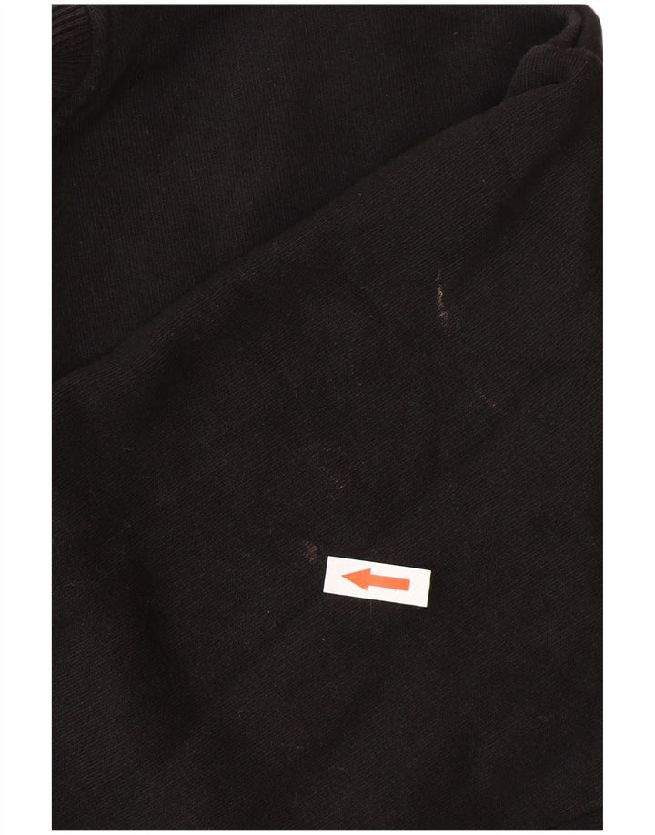 K-Way Mens Sweatshirt Jumper Large Black Cotton