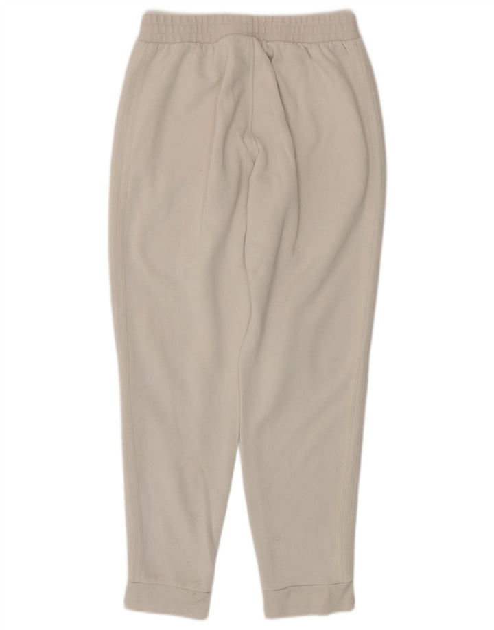 ADIDAS Mens Tracksuit Trousers Joggers Medium Off White Cotton