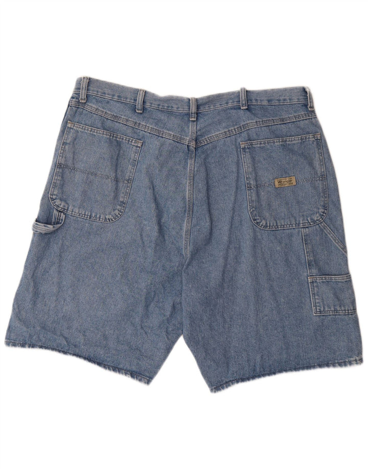 WRANGLER Mens Cargo Denim Shorts W40 XL Blue Cotton